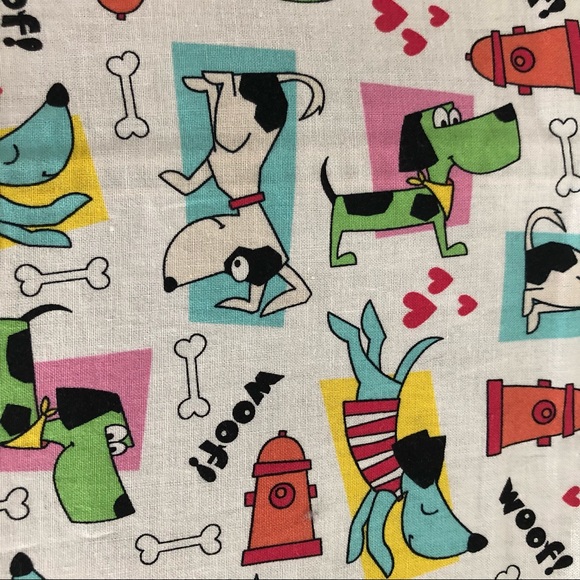 *3/$30 New Puppy Placemat Dog Cat Reversible Denim Cartoon Handmade Pet Kitten - Picture 3 of 5